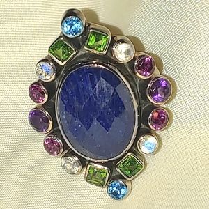 Nicky Butler 925 SS multi gemstone ring